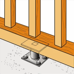 Petit Pied De Poteau Hauteur 80 Mm Simpson Strong-Tie PPMINI80 -Construire Un Magasin D'outils ppminimes 525135