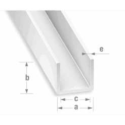 Profilé U En PVC Blanc CQFD - Largeur 21 Mm - Hauteur 10 Mm - Longueur 1 M 2002-68282 -Construire Un Magasin D'outils pro pvc cla pru bla c
