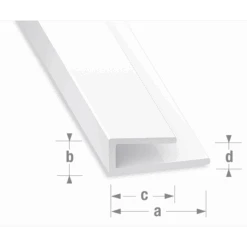 Profilé De Finition Pour Panneaux En PVC Blanc - épaisseur 3.5 Mm - Longueur 1 Mètre CQFD 2002-8204
