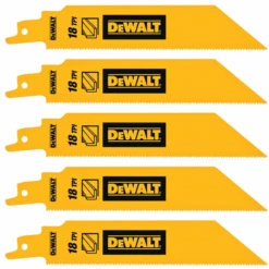 Lame Scie Sabre Métal Dewalt D2404-QZ BIM Progressor 150 Mm - Lot De 5