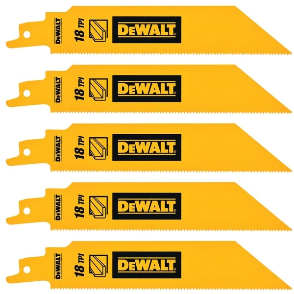 Lame Scie Sabre Métal Dewalt D2404-QZ BIM Progressor 150 Mm - Lot De 5 1 Lame Scie Sabre Métal Dewalt D2404-QZ BIM Progressor 150 Mm - Lot De 5