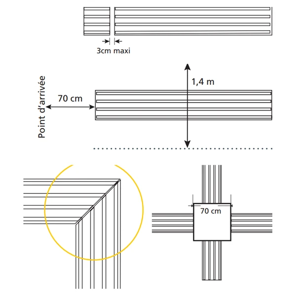 Rail De Guidage à Coller "EXTELINE 4GCe /1-5" ERP 1 à 5 Romus 4236 2 Rail De Guidage à Coller "EXTELINE 4GCe /1-5" ERP 1 à 5 Romus 4236 – Image 2