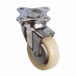 Roulette En Plastique Blanc à Platine Pivotante - 32 Mm - 25 Kg