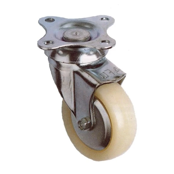 Roulette En Plastique Blanc à Platine Pivotante - 40 Mm - 30 Kg 1 Roulette En Plastique Blanc à Platine Pivotante - 40 Mm - 30 Kg