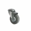 Roulette En Caoutchouc Gris Pivotante à œil - 32 Mm - 25 Kg