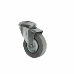 Roulette En Caoutchouc Gris Pivotante à œil - 32 Mm - 25 Kg