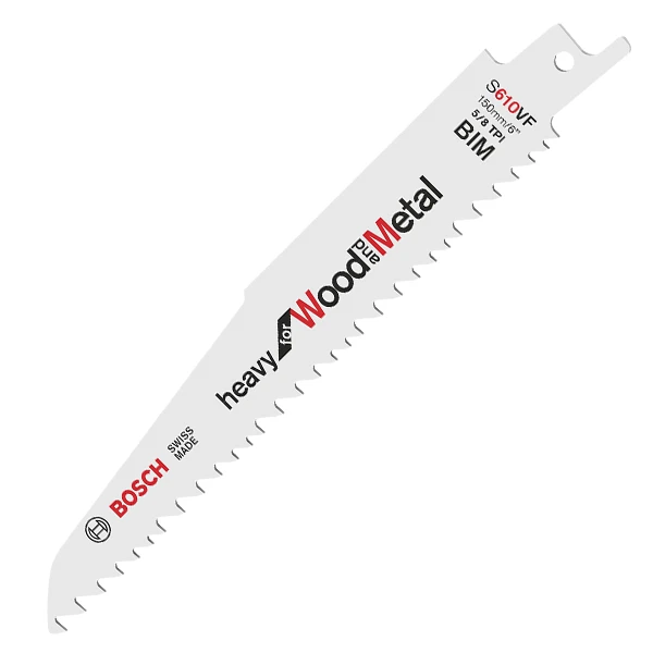 Lame Scie Sabre Bois Métal Bosch S610VF Wood And Metal 150x22x1,6mm X5 5 Lame Scie Sabre Bois Métal Bosch S610VF Wood And Metal 150x22x1,6mm X5 – Image 5