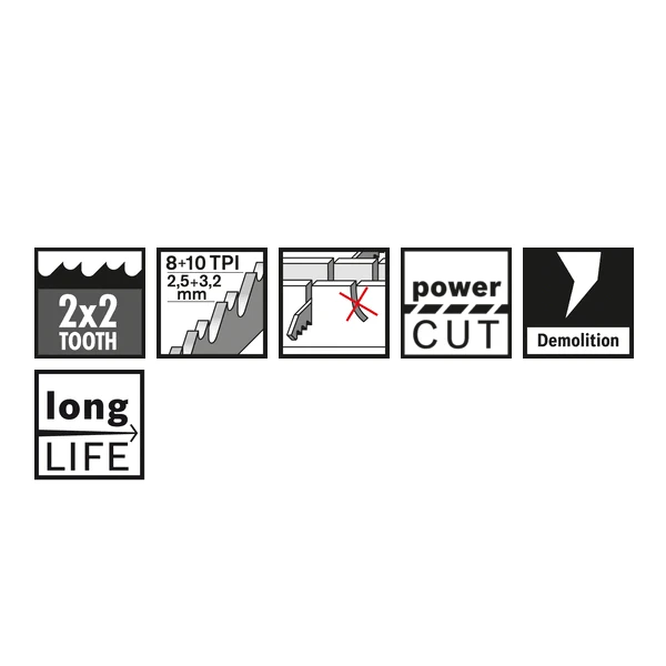 Lame Scie Sabre Métal Bosch S1130CF Endurance Metal 225x22x1,6mm Lotx5 4 Lame Scie Sabre Métal Bosch S1130CF Endurance Metal 225x22x1,6mm Lotx5 – Image 4