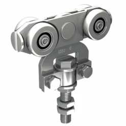 Monture Fixation Sur Chant Avec 4 Galets Sur Roulements à Billes - Inox 316L - 9245XSA4 Mantion - Capacité 400 Kg