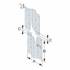 Connecteur Invisible Pour Montants D'ossatures Bois ICST - Acier Galvanisé - épaisseur 2 Mm -Construire Un Magasin D'outils sans titre 1 219