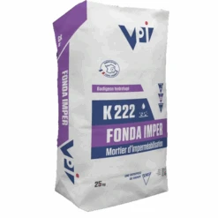 Mortier D'imperméabilisation Pour Fondations - Fonda Imper K222 - Sac De 25 Kg