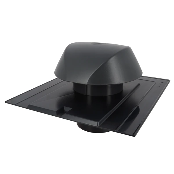 Chapeau De Ventilation Avec Platine Ardoise Atemax - ø 125 Mm - Gris Anthracite 1 Chapeau De Ventilation Avec Platine Ardoise Atemax - ø 125 Mm - Gris Anthracite