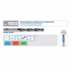 Foret Métaux HSS Speedpoint - Queue Cylindrique - DIN338N - Diamètre 4 Mm - Lot De 2 Izar 24784