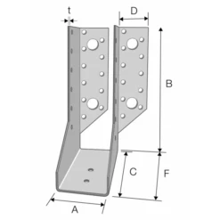 Sabot à Une Aile Repliée JH Gauche Simpson Simpson Strong-Tie JHL34462 -Construire Un Magasin D'outils sans titre 62