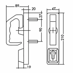 Poignée Rotative Extérieure JMP PR2E Pour Barre Antipanique - Noir -Construire Un Magasin D'outils sans titre 64