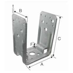 Embase De Poteau En U EMBU 141 X 106 X 70 Mm Simpson-Strong-Tie PU140-B -Construire Un Magasin D'outils sans titre 73