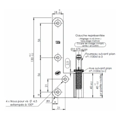 Paumelle Lame Mâle En L Pour Huisserie Bois BCP NF Gauche Monin 6274440 -Construire Un Magasin D'outils sans titres