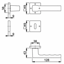 Ensemble Sur Rosace Clé En L Toulon Hoppe Alu Finition Noir Mat 11637614 -Construire Un Magasin D'outils schema 10