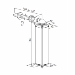 Charnière à Ressort Pour Portillon 40 X 40 Mm Locinox SWING40-130