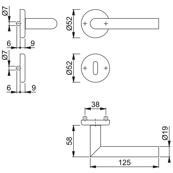 Ensemble Sur Rosace Clé En L Utrecht Hoppe Inox Finition Mat 3940680 2 Ensemble Sur Rosace Clé En L Utrecht Hoppe Inox Finition Mat 3940680 – Image 2