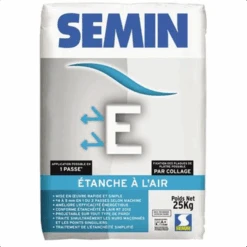 Enduit D'étanchéité à L'air Projetable - Semin E - Sac De 25 Kg
