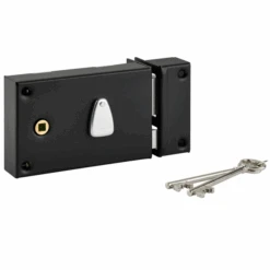 Serrure En Applique Thirard - Sens Droit - Noire - 140 X 88 Mm