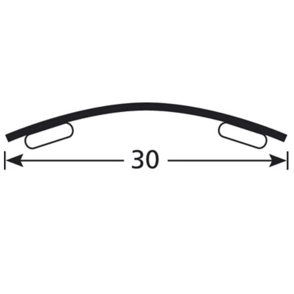 Seuil Demi-bombé Adhésif Romus En Inox - 30 X 830 Mm - épaisseur 1 Mm 2 Seuil Demi-bombé Adhésif Romus En Inox - 30 X 830 Mm - épaisseur 1 Mm – Image 2