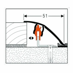 Seuil De Porte Dénivelé Romus FCS-718 Aluminium Titane 0.90 Mètres -Construire Un Magasin D'outils seuil4