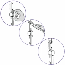 Suspente Réglable 34 à 58 Cm Crochet-crochet CC 30/60 Gypso Boîte De 50