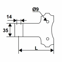 Gond à Visser Sans Axe Tableau Torbel Blanc Gond 14 Mm Longueur 85 Mm
