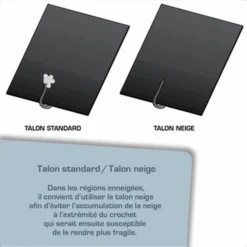 Crochet Rev. D'ardoise Anj. Color Inox 17% Talon Neige 5 Mm - Agrafe 18 Mm