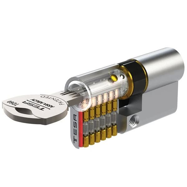 Cylindre De Sûreté Tesa TD60 - Nickelé - 3 Clés - 30 X 60 Mm 2 Cylindre De Sûreté Tesa TD60 - Nickelé - 3 Clés - 30 X 60 Mm – Image 2
