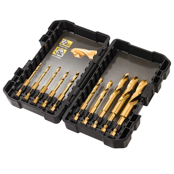 Coffret De 10 Forets à Métaux Dewalt DT50050-QZ HSS-TIN - 3 à 12 Mm 1 Coffret De 10 Forets à Métaux Dewalt DT50050-QZ HSS-TIN - 3 à 12 Mm