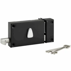 Serrure En Applique à Tirage Thirard Droit - Noire - 140x88 Mm