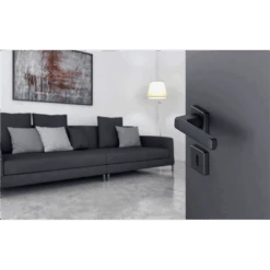 Ensemble Sur Rosace Clé En L Toulon Hoppe Alu Finition Noir Mat 11637614