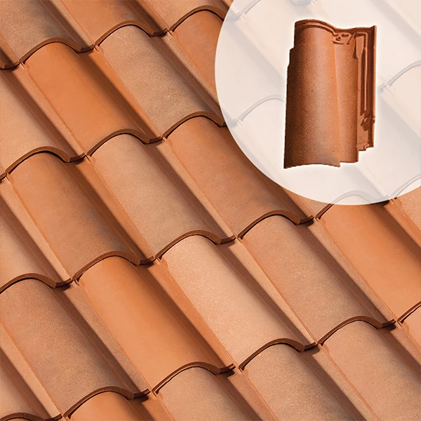 Tuile En Terre Cuite Grand Moule Fort Galbe D'aspect Canal - Fériane - Colorado - 48 X 29 Cm 1 Tuile En Terre Cuite Grand Moule Fort Galbe D'aspect Canal - Fériane - Colorado - 48 X 29 Cm