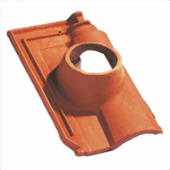 Tuile à Douille En Terre Cuite - Méridionale Poudenx - Diamètre 120 Mm - Rouge