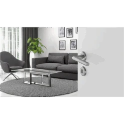 Ensemble Sur Rosace Clé En L Utrecht Hoppe Inox Finition Mat 3940680