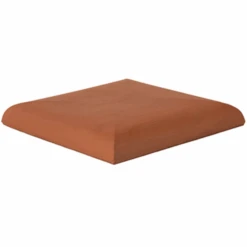 Chapeau De Pilier Plat Terre Cuite Terreal CP13 - 46x46 Cm - Rouge