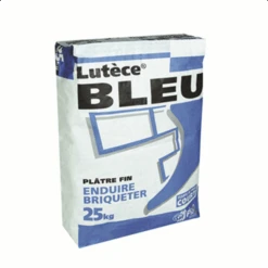 Plâtre Fin Briquetage Et Enduisage Cloisons - Prise Rapide - Lutèce Bleu - 25 Kg