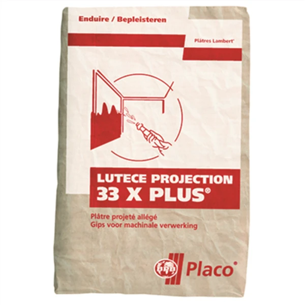 Plâtre Allégé à Projeter Pour Enduisage Des Murs Et Plafonds - Lutèce Projection 33X Plus - Sac De 33 Kg 1 Plâtre Allégé à Projeter Pour Enduisage Des Murs Et Plafonds - Lutèce Projection 33X Plus - Sac De 33 Kg
