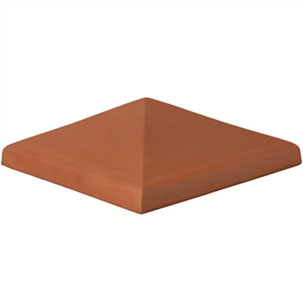 Chapeau De Pilier En Pointe De Diamant CP03 Terreal - 40x40 Cm - Rouge 1 Chapeau De Pilier En Pointe De Diamant CP03 Terreal - 40x40 Cm - Rouge