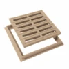 Grille Avec Cadre Pour Collecte Des Eaux De Ruissellement - Nicoll - Sable - 250 X 250 Mm