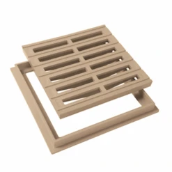 Grille Avec Cadre Pour Collecte Des Eaux De Ruissellement - Nicoll - Sable - 250 X 250 Mm