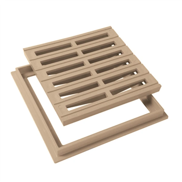 Grille Avec Cadre Pour Collecte Des Eaux De Ruissellement - Nicoll - Sable - 250 X 250 Mm 1 Grille Avec Cadre Pour Collecte Des Eaux De Ruissellement - Nicoll - Sable - 250 X 250 Mm