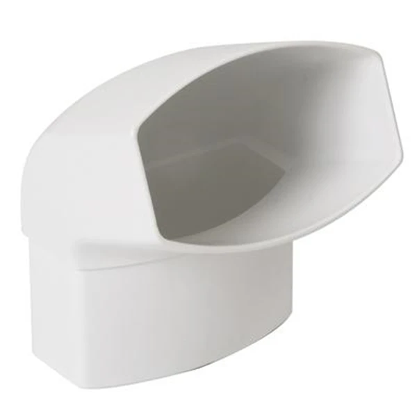Coude Ovoïde Nicoll Pour Tube De Descente 90 X 56-mm - Angle 67°30 - Mâle/Femelle - Techtan - Blanc 1 Coude Ovoïde Nicoll Pour Tube De Descente 90 X 56-mm - Angle 67°30 - Mâle/Femelle - Techtan - Blanc