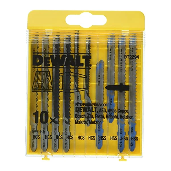Lame De Scie Sauteuse Pour Bois Et Métal En T Dewalt DT2294-QZ 10 Lames 1 Lame De Scie Sauteuse Pour Bois Et Métal En T Dewalt DT2294-QZ 10 Lames