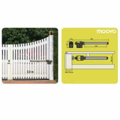 Nice Motorisation De Portail Double Battant Moovo XW532KM Avec Accessoires -Construire Un Magasin D'outils xw532km 1